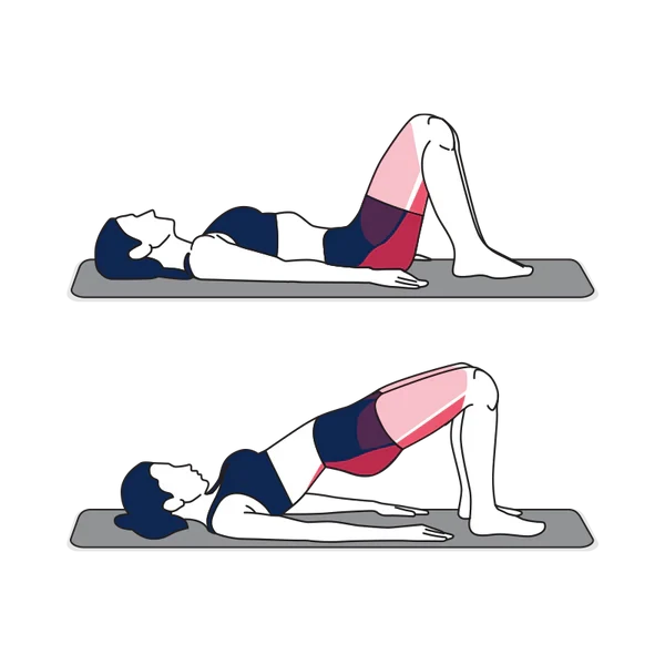 Person performing BODYWEIGHT GLUTE BRIDGE exercise