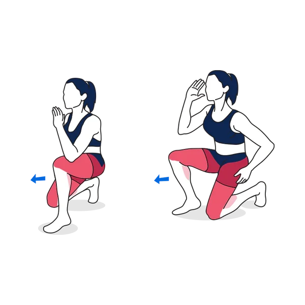 Person performing DUCK WALK exercise