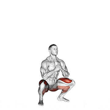 Person performing JUMP SQUAT exercise