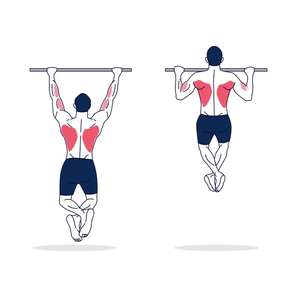 Person performing PULL UP exercise