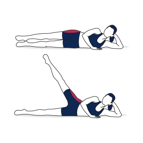 Person performing SIDE LYING LEG RAISE exercise