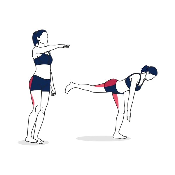 Person performing SINGLE LEG BODYWEIGHT DEADLIFT exercise
