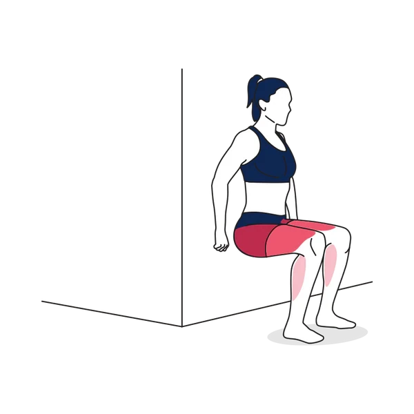 Person performing WALL SIT exercise