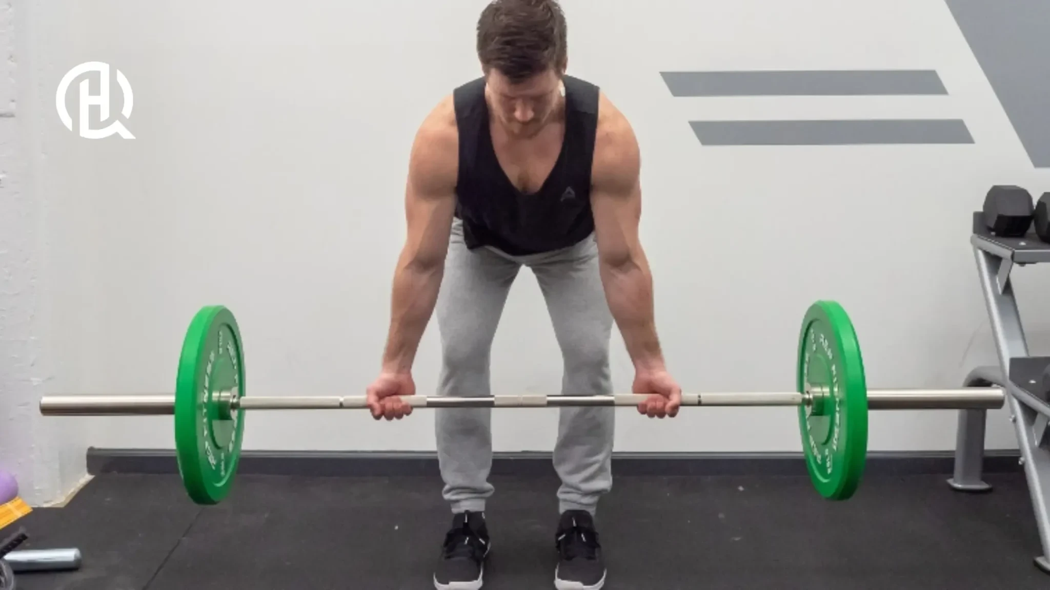 Man doing Barbell Bent Over Rows Supinated Grip