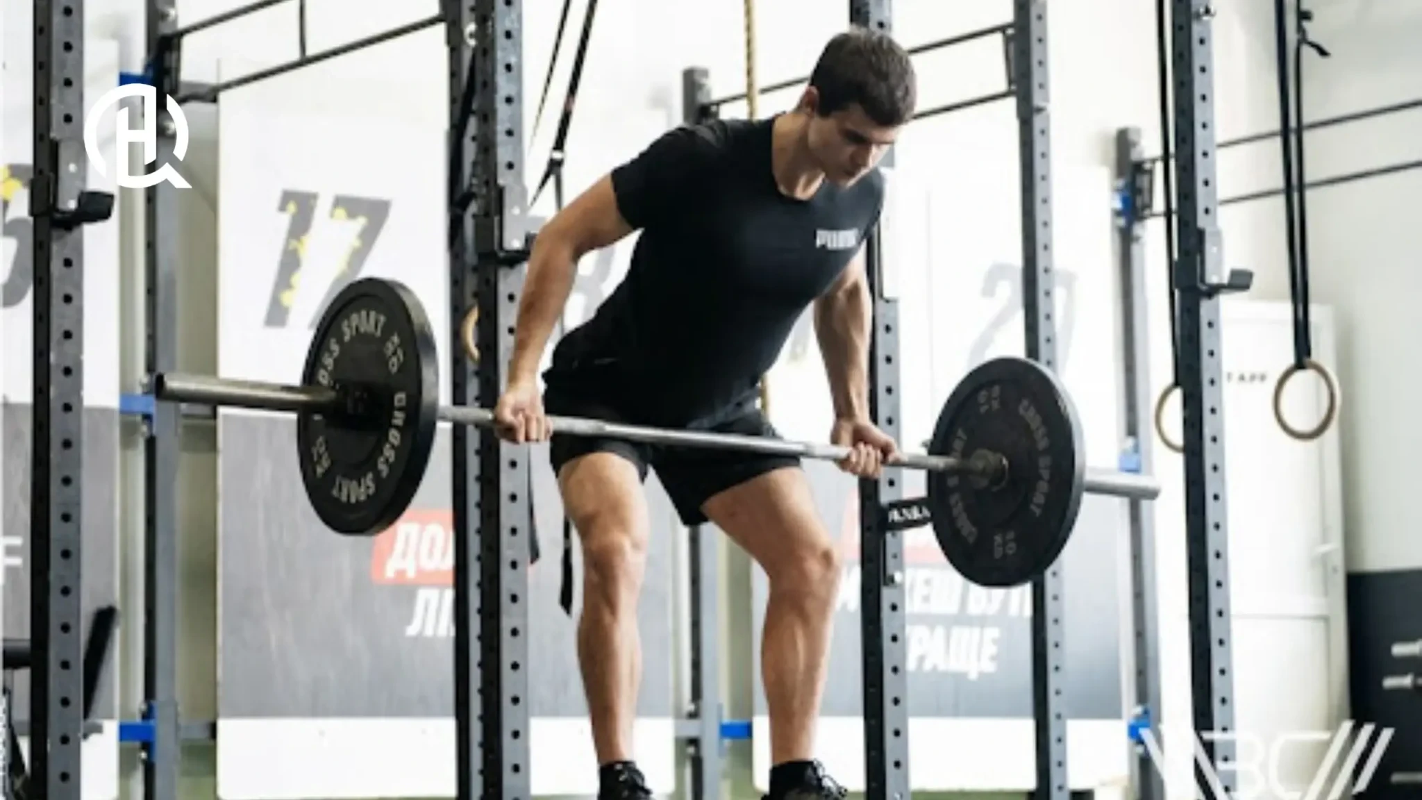 A person doing a row