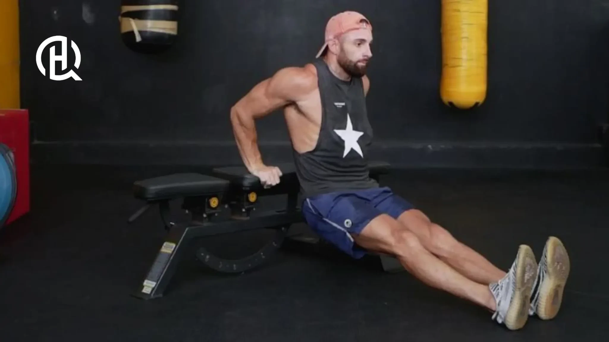 Man doing Bench Dips