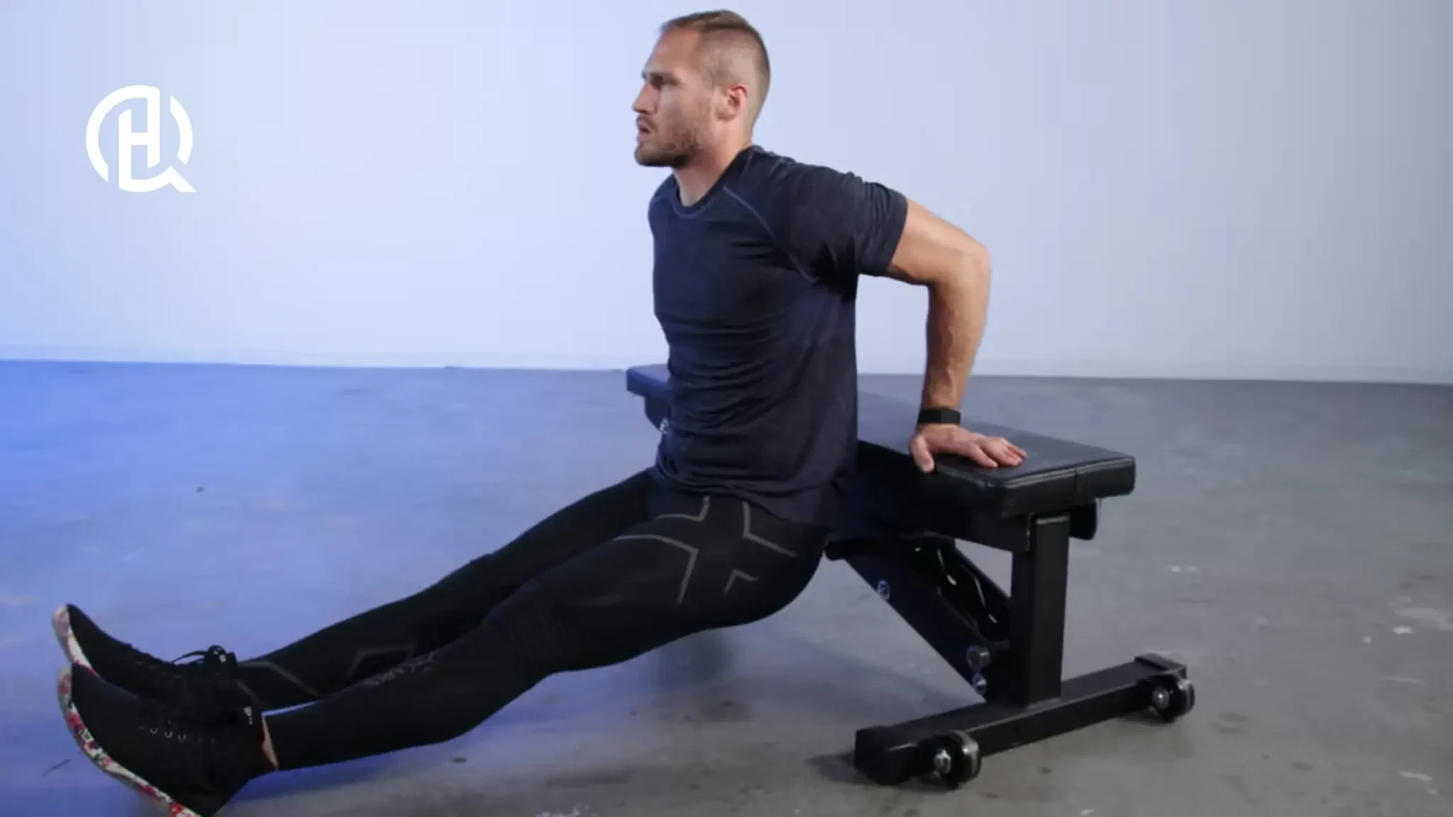 Man doing Bench Dips
