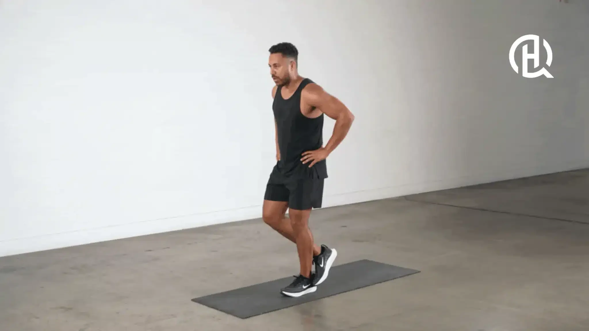 Man doing a single leg calf raise