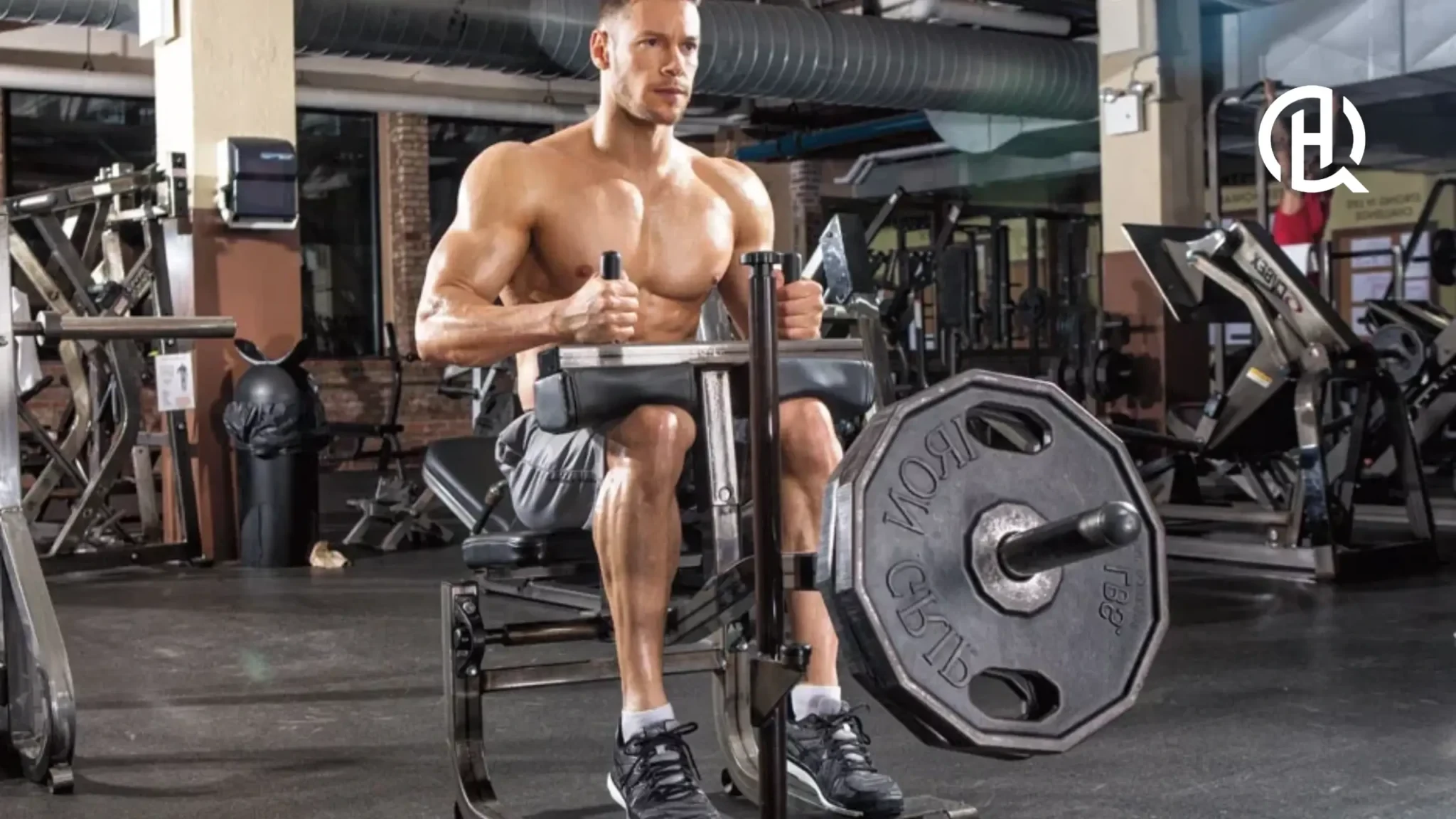 Person performing seated calf raises using full ROM