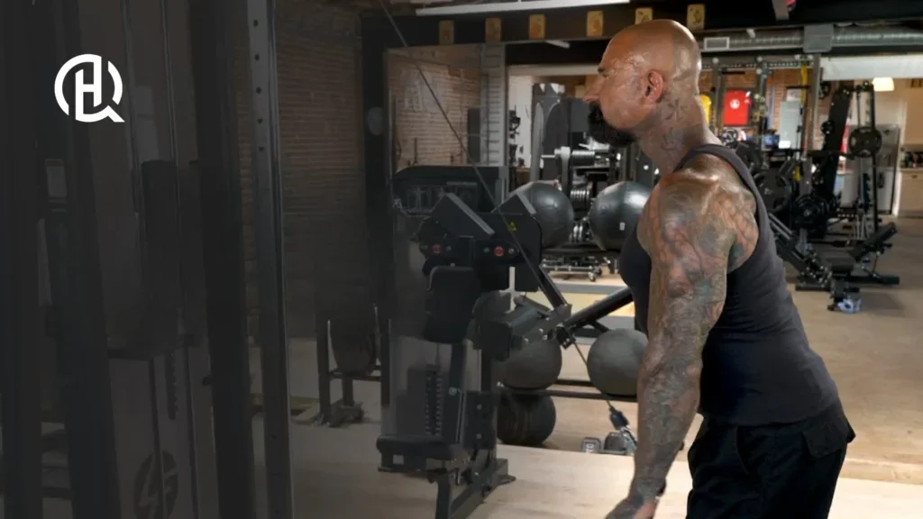 A man training his arms
